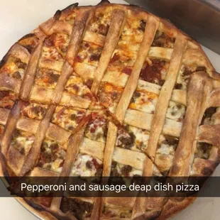 Deep dish pizza