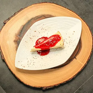 NY Cheesecake with Raspberry Glaze