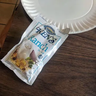 A little knock is that the ranch came in a packet, but still great taste