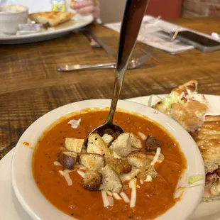 I LOVE Frank&apos;s Place tomato-basil soup. It&apos;s thick and full of awesome flavor!