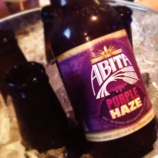 a bottle of abita purple haze