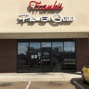 the front of the restaurant