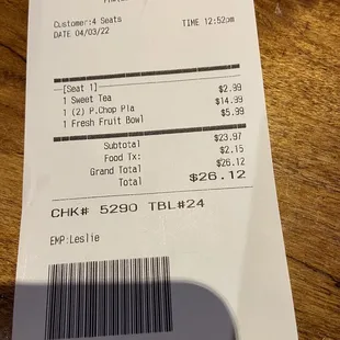 My bill