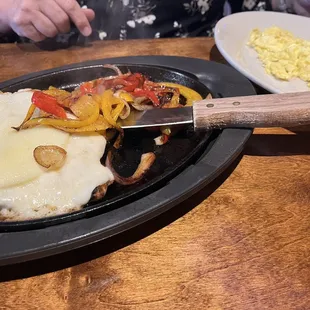 Grilled chicken breakfast platter