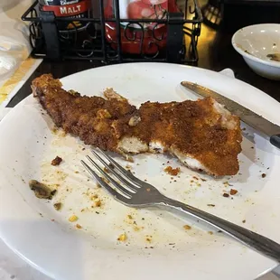 Whats left of second pork chop