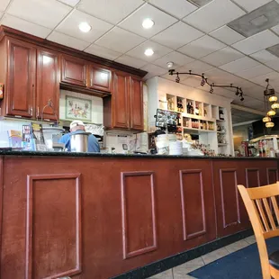 a view of the counter area