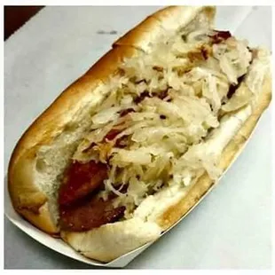 Meatball, Kolbassi, or Hot Sausage Sandwich.