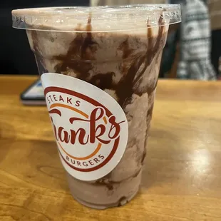Peanut butter chocolate milkshake