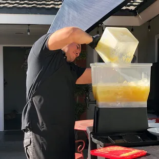 Fresh natural Pineapple Agua Fresca