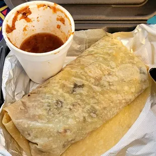 Best Breakfast Burrito in Town lived up to its name. Get a little of that "hot sauce" and it's on.