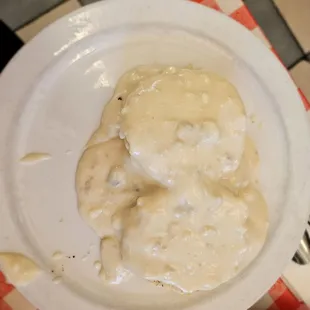 1/2 biscuit and gravy