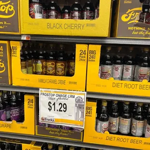 a display of black cherry beer