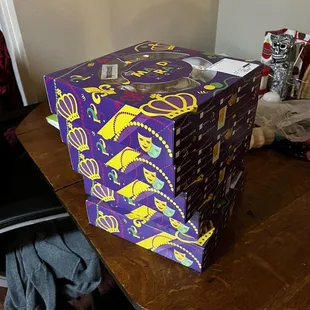 Our stash of king cakes