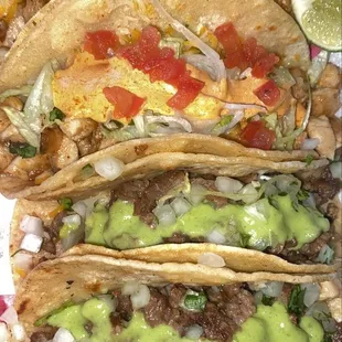 Chicken and Asada Taco's