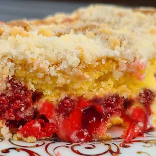 a piece of cake on a plate