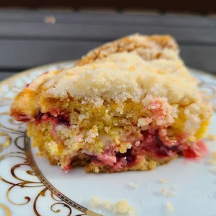 a piece of cake on a plate