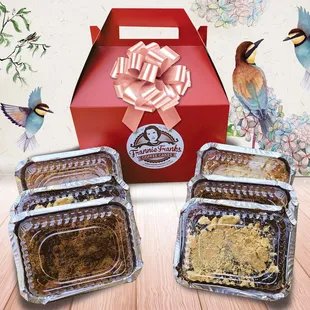 two boxes of coffee cakes