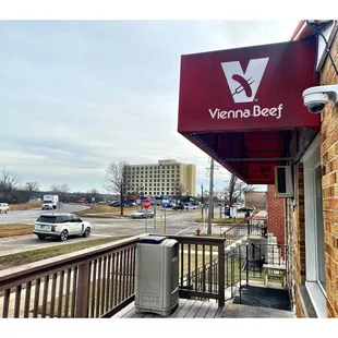 View on River Rd. from Patio @ Frannies Beef &amp; Catering.Schiller Park, IL Fast Nice Friendly Service. Great Food. Cool!