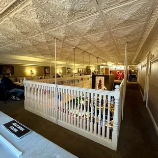 The upstairs dining area.