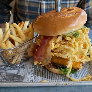 Bacon and Bleu burger
