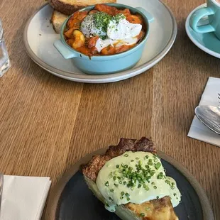 Potato quiche and ratatouille.