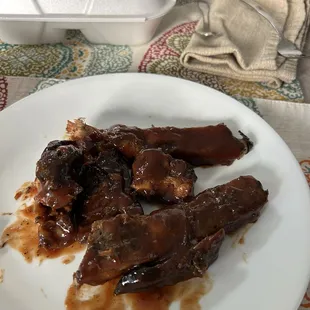 Some of the ribs in the 1/2 Slab of Ribs