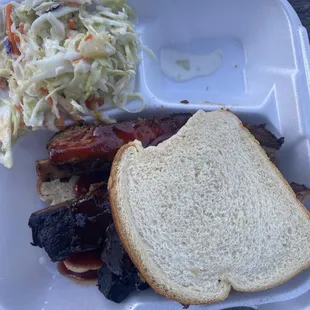 Rib sandwich- the ribs were amazing!