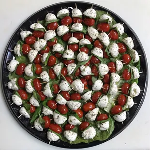 Caprese Skewers made with our HOMEMADE Fresh Mozzarella!