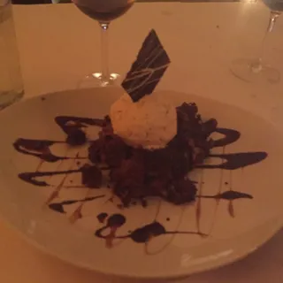 Warm Black And White Chocolate Bread Pudding