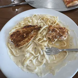 Blackened chicken Alfredo