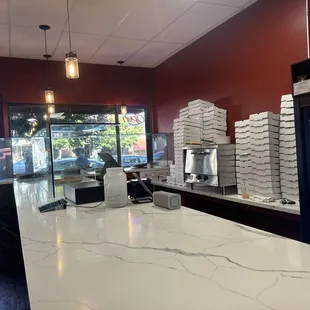 Counter front entrance