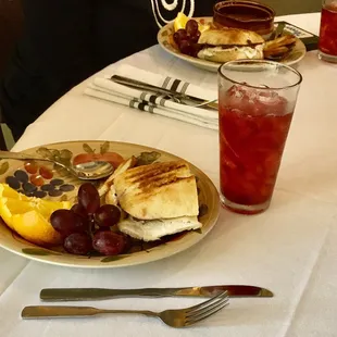 a plate of food on a table