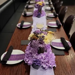 Table decor in the lovely private room