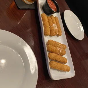 Mozzarella sticks with marinara.