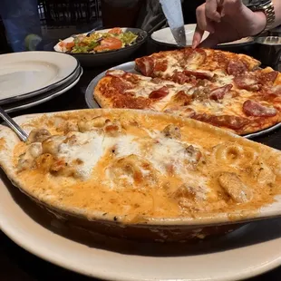 tortellini Al Forno and 12in Meat Lovers