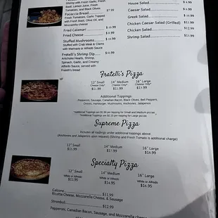 Menu page 1 (current 20DEC&apos;22)