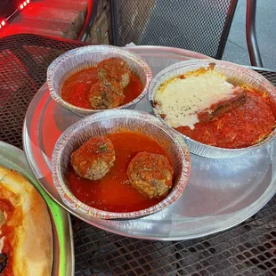 Yes to the meatballs! Eggplant parm on the side
