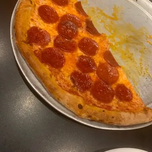 half eaten pizza