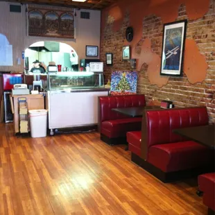 The interior.  Nice little place in a historic building downtown.