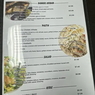 menu, sushi and sashimi