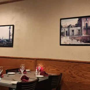 a table with place settings