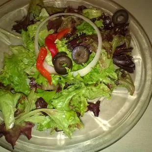 Half of the house salad.