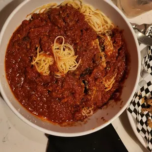 Meatballs and angel hair