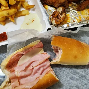 Not a fan of the wings at all. They tasted under cooked. My sub had no lettuce tomato onion anything. Not sure if I miss ordered but wow