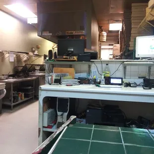 the kitchen of the restaurant