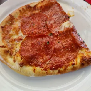 two slices of pepperoni pizza