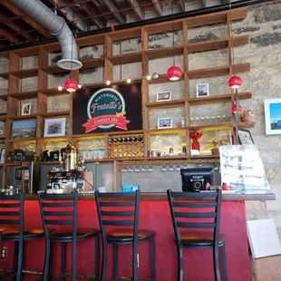 Coffee bar with 4 options of non-dairy milk.