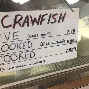 a crawfish sign