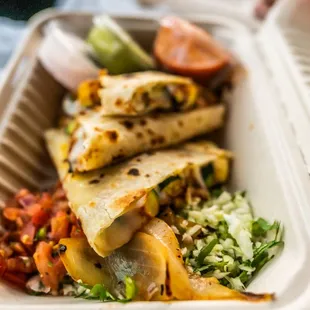  a close up of a tray of food