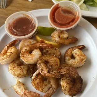 1/2lb grilled shrimp.